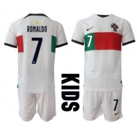 Portugal Cristiano Ronaldo #7 Replica Away Minikit World Cup 2022 Short Sleeve (+ pants)